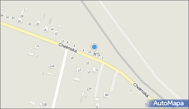 Rejowiec Fabryczny, Chełmska, 2B, mapa Rejowiec Fabryczny