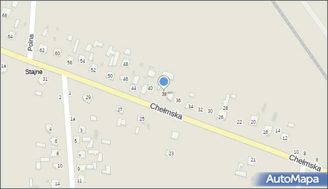 Rejowiec Fabryczny, Chełmska, 38, mapa Rejowiec Fabryczny