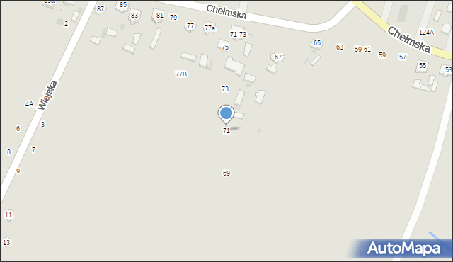 Rejowiec Fabryczny, Chełmska, 71, mapa Rejowiec Fabryczny