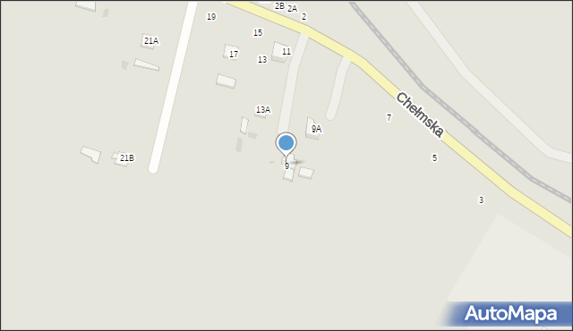 Rejowiec Fabryczny, Chełmska, 9, mapa Rejowiec Fabryczny