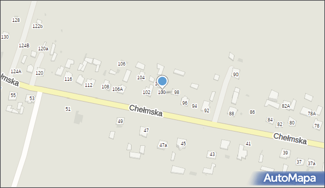 Rejowiec Fabryczny, Chełmska, 98A, mapa Rejowiec Fabryczny