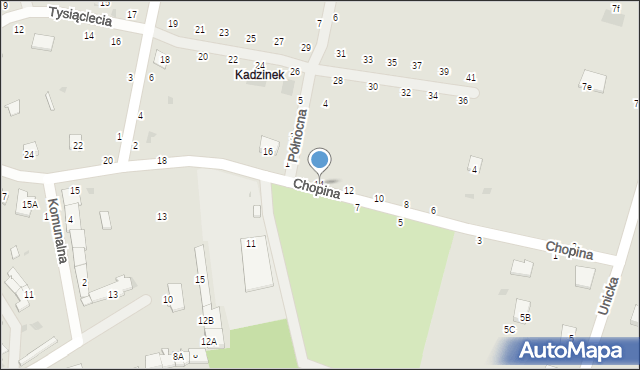 Rejowiec Fabryczny, Chopina Fryderyka, 14, mapa Rejowiec Fabryczny