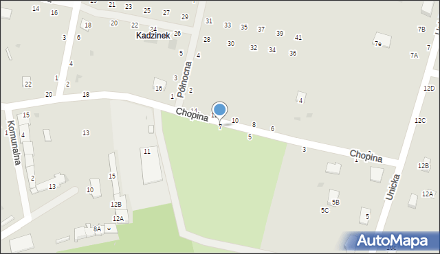 Rejowiec Fabryczny, Chopina Fryderyka, 7, mapa Rejowiec Fabryczny