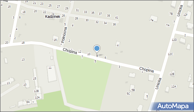 Rejowiec Fabryczny, Chopina Fryderyka, 8, mapa Rejowiec Fabryczny