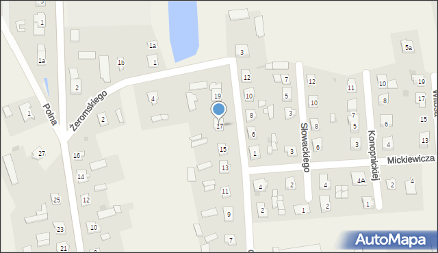 Rościszewo, Chopina Fryderyka, 17, mapa Rościszewo