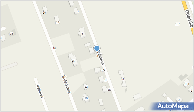 Różyny, Chabrowa, 3, mapa Różyny