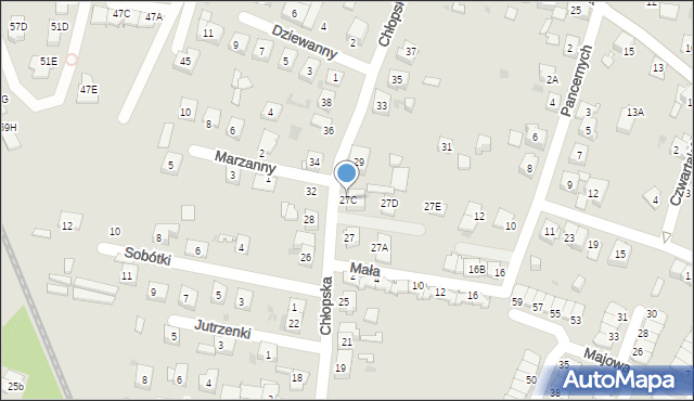 Ruda Śląska, Chłopska, 27C, mapa Rudy Śląskiej