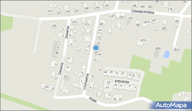 Ruda Śląska, Chmielna, 14, mapa Rudy Śląskiej