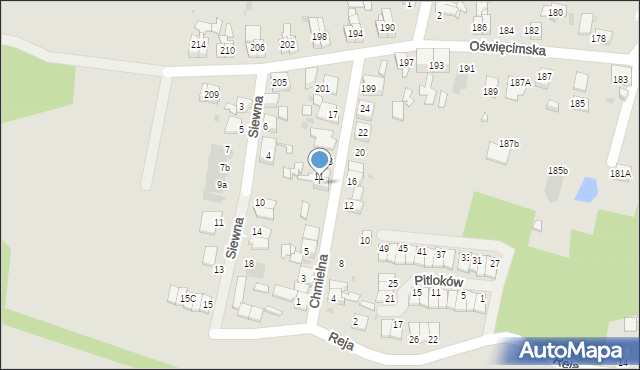 Ruda Śląska, Chmielna, 9, mapa Rudy Śląskiej