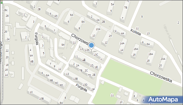 Ruda Śląska, Chorzowska, 13B, mapa Rudy Śląskiej