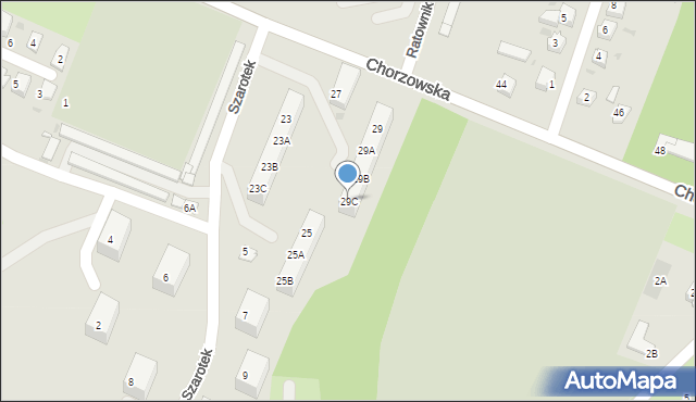 Ruda Śląska, Chorzowska, 29C, mapa Rudy Śląskiej