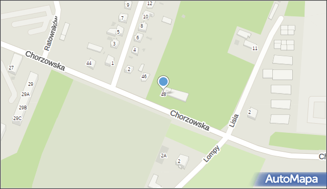 Ruda Śląska, Chorzowska, 48, mapa Rudy Śląskiej