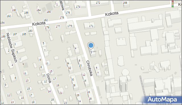 Ruda Śląska, Chroboka Maksymiliana, 3, mapa Rudy Śląskiej