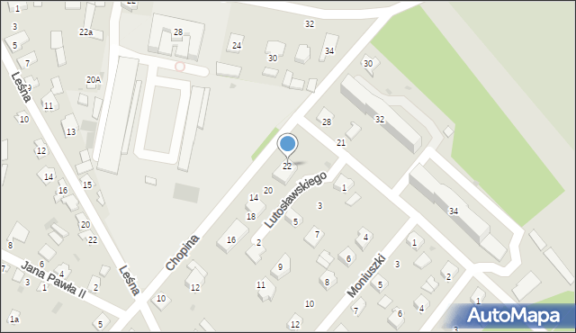 Rudnik nad Sanem, Chopina Fryderyka, 22, mapa Rudnik nad Sanem