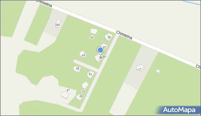 Runów, Chmielna, 35, mapa Runów