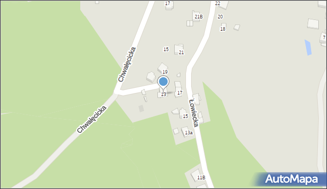 Rybnik, Chwałęcicka, 13, mapa Rybnika