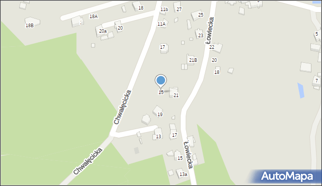 Rybnik, Chwałęcicka, 15, mapa Rybnika