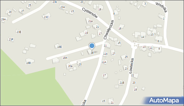 Rybnik, Chwałęcicka, 18, mapa Rybnika