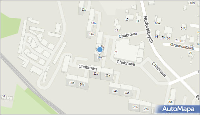 Rybnik, Chabrowa, 16a, mapa Rybnika