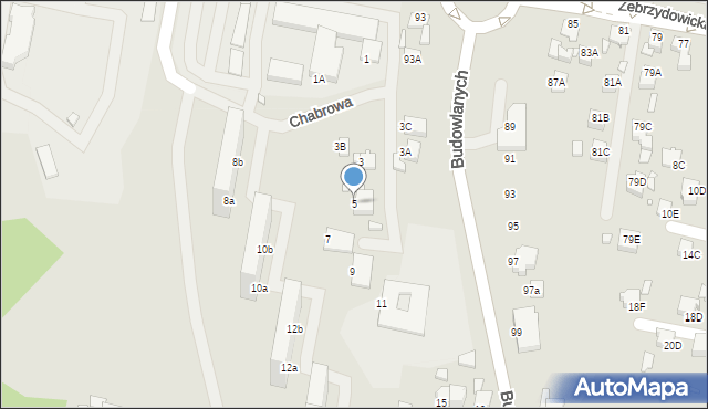 Rybnik, Chabrowa, 5, mapa Rybnika