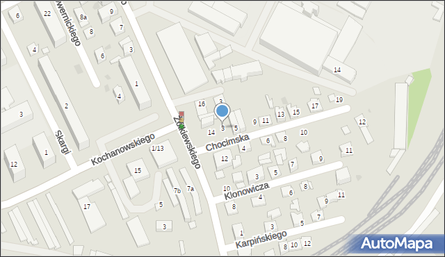 Rzeszów, Chocimska, 3, mapa Rzeszów