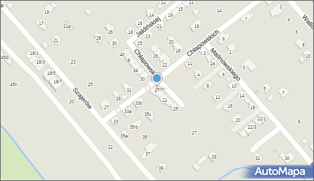 Rzeszów, Chłapowskich Anny i Zygmunta, 17, mapa Rzeszów