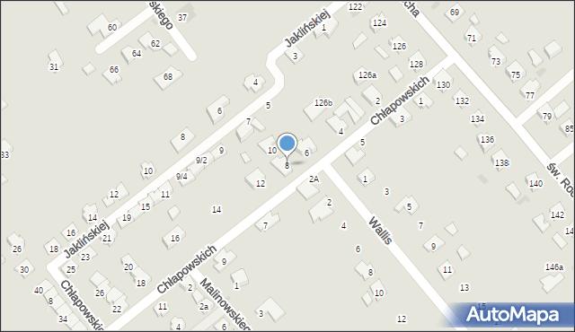 Rzeszów, Chłapowskich Anny i Zygmunta, 8, mapa Rzeszów