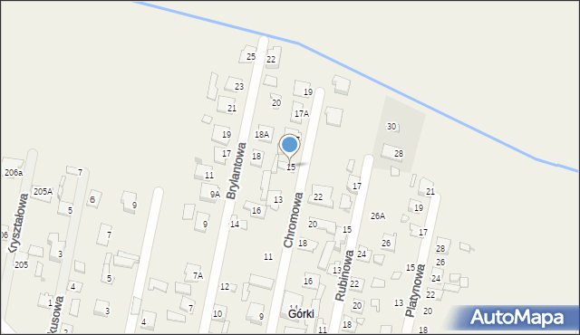 Sadków, Chromowa, 15, mapa Sadków