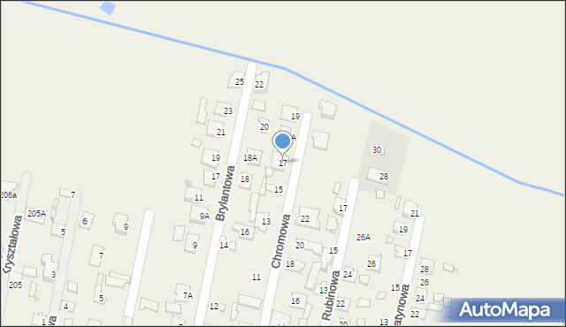 Sadków, Chromowa, 17, mapa Sadków