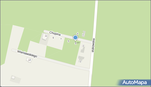 Sapowice, Chopina Fryderyka, 3, mapa Sapowice