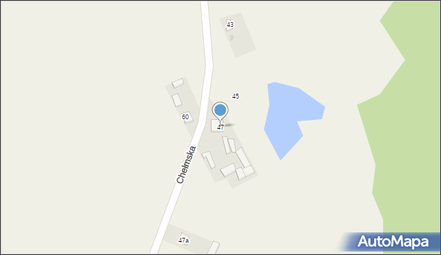 Sawin, Chełmska, 47, mapa Sawin