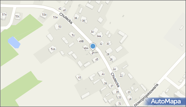 Sawin, Chutecka, 47, mapa Sawin
