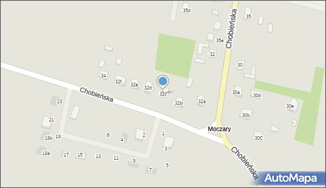 Ścinawa, Chobieńska, 32c, mapa Ścinawa