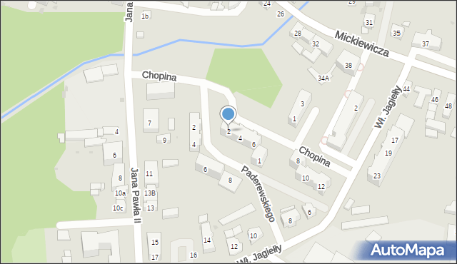 Ścinawa, Chopina Fryderyka, 2, mapa Ścinawa