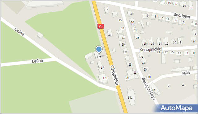Sępólno Krajeńskie, Chojnicka, 17a, mapa Sępólno Krajeńskie
