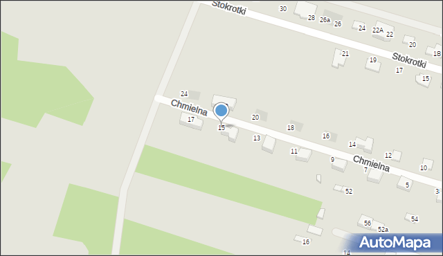 Serock, Chmielna, 15, mapa Serock