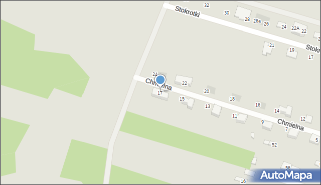 Serock, Chmielna, 17, mapa Serock