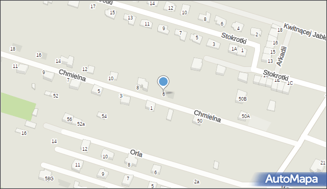 Serock, Chmielna, 6, mapa Serock