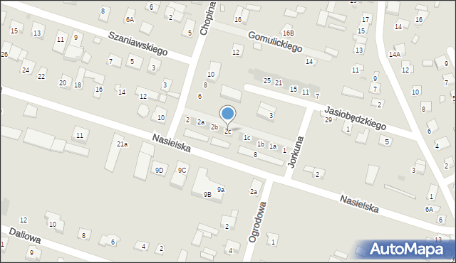 Serock, Chopina Fryderyka, 2c, mapa Serock