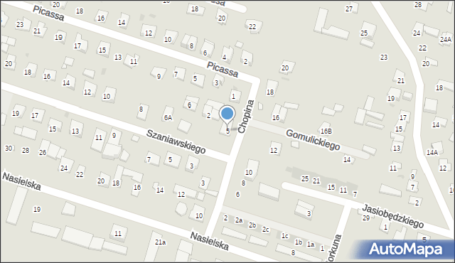 Serock, Chopina Fryderyka, 5, mapa Serock
