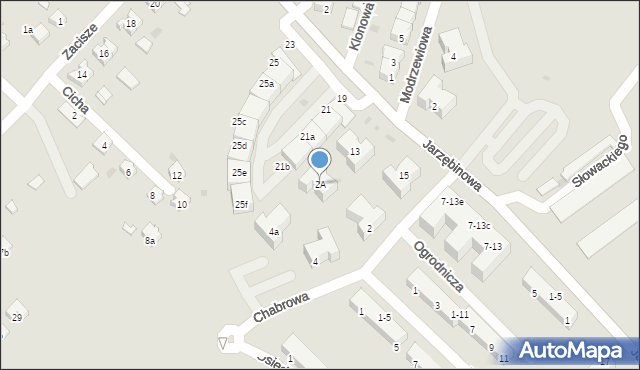 Siechnice, Chabrowa, 2A, mapa Siechnice