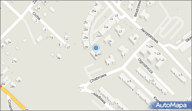 Siechnice, Chabrowa, 4a, mapa Siechnice