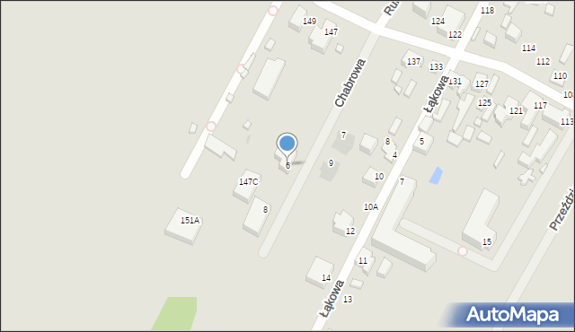 Siedlce, Chabrowa, 6, mapa Siedlce
