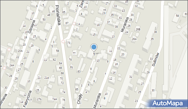 Siedlce, Chejły Erazma, 5, mapa Siedlce