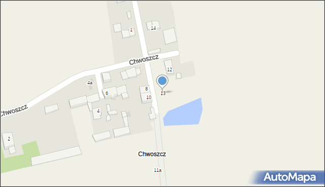 Sieroty, Chwoszcz, 13, mapa Sieroty