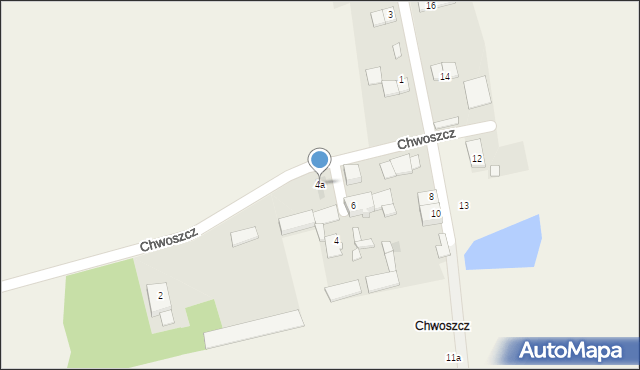 Sieroty, Chwoszcz, 4a, mapa Sieroty