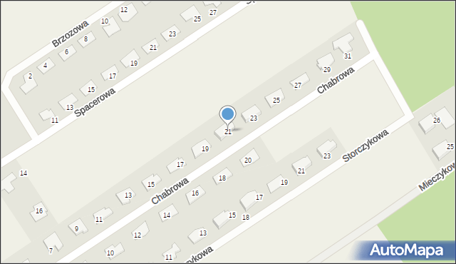 Silno, Chabrowa, 21, mapa Silno