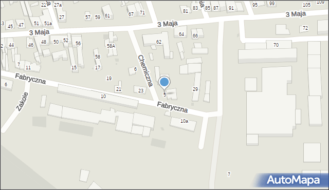 Skarżysko-Kamienna, Chemiczna, 5, mapa Skarżysko-Kamienna