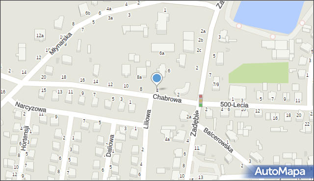 Skierniewice, Chabrowa, 4, mapa Skierniewic