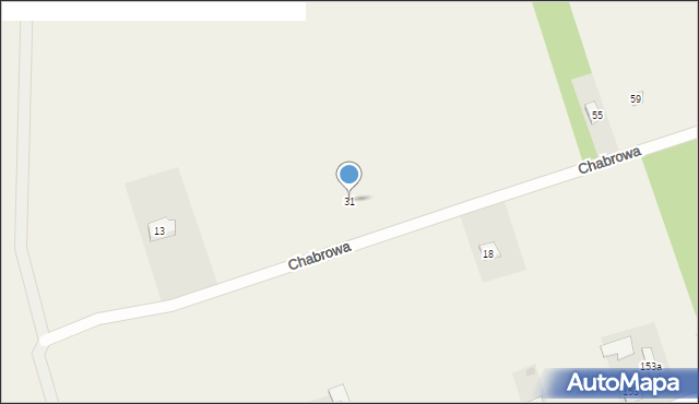 Skorzeszyce, Chabrowa, 31, mapa Skorzeszyce